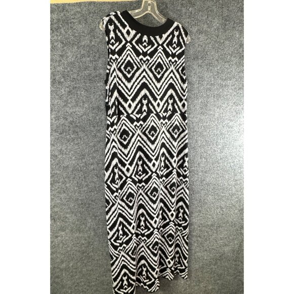 EN FOCUS  woman’s size 16 W 95% polyester 100% spandex, Black and white Maxi dre - Picture 15 of 16